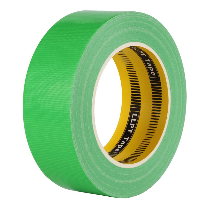 LLPT Duct Tape Premium Grade 1.6 Inches x 108 Feet x 11 Mil Easy Tear Residue Free Strong Adhesive Color Green (DT404) - Image 1